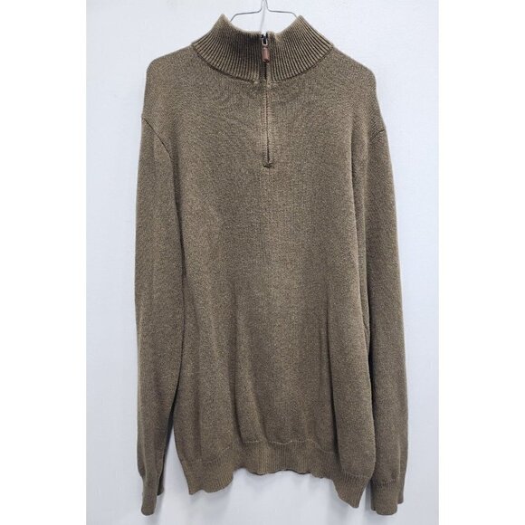 J.CREW Other - J.Crew Mens Olive Green Cotton Cashmere Sweater XL Tall 1/4 Zip Pullover
